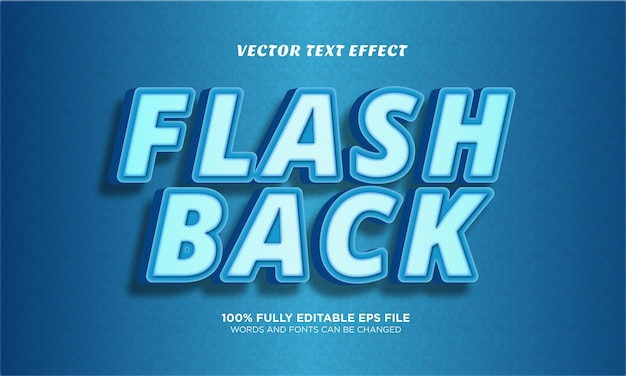 Flash back editable text effect