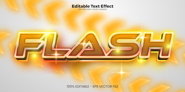 Vector flash bewerkbare tekst-effect in moderne trend stijl