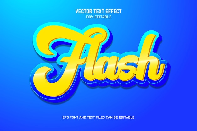 Vettore flash effetti di testo modificabili stile di tendenza moderno