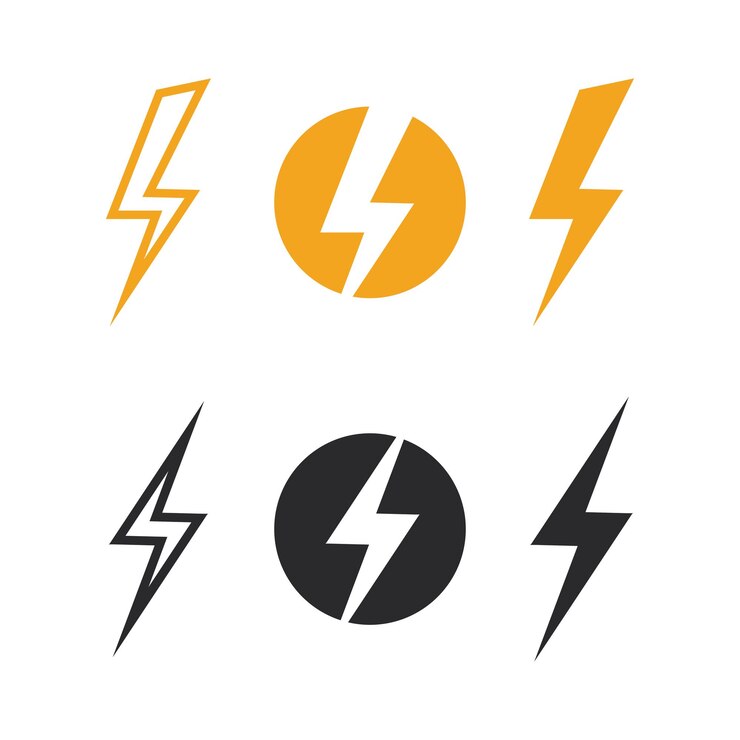 플래시 전기 로고 벡터 아이콘 그림 디자인 서식 파일 볼트 에너지 Iconelectric 로고 플래시 벡터 볼트