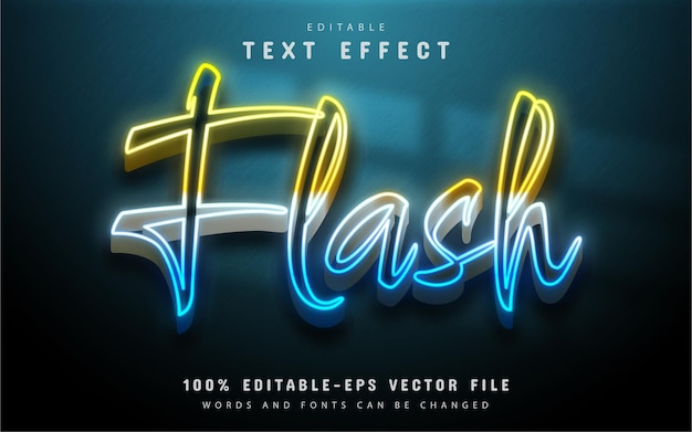 Flash gradient text effect