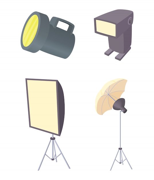 Vector flash light icon set