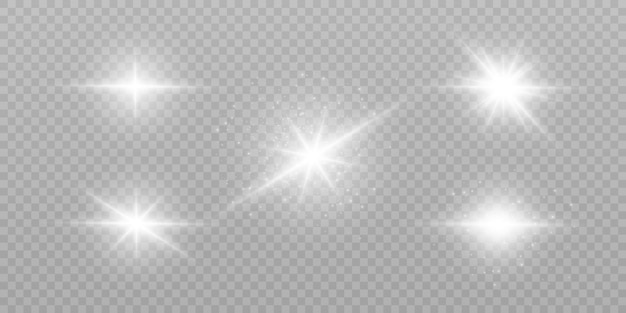 Flash of light on a transparent background light sunlight png light burst of light png vector