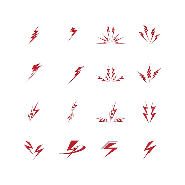 Flash lightning thunderbolt logo vector template