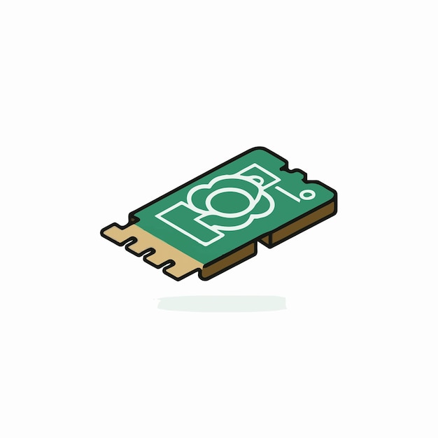 Flash memory icon on a white background