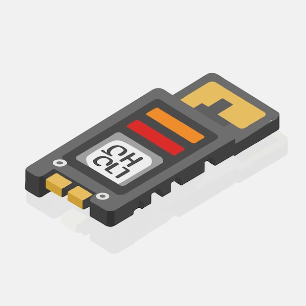 Vector flash memory icon on a white background