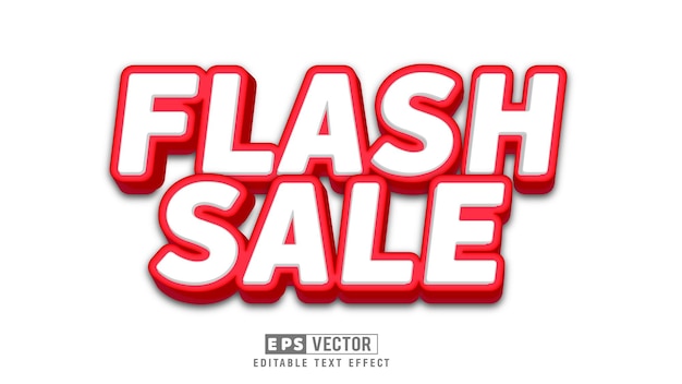 Flash Sale 3d Editable Text Effect Vector Smart Object