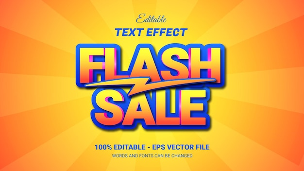 Flash Sale 3D редактируемый текстовый эффект