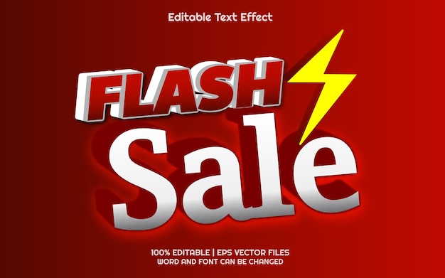 Flash sale 3d editable text effect