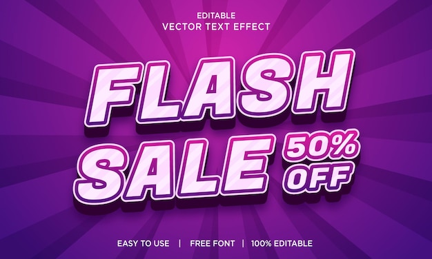 Flash sale 3d editeable text effect