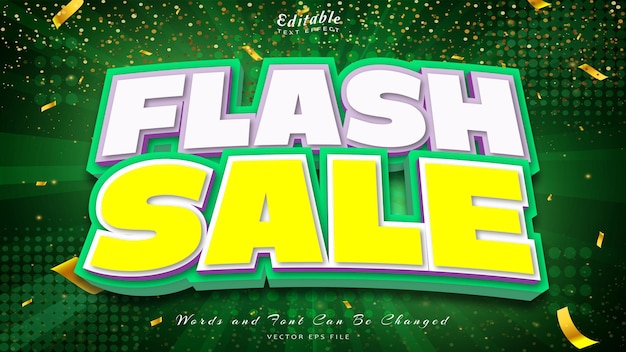 Flash sale 3d style editable text effect