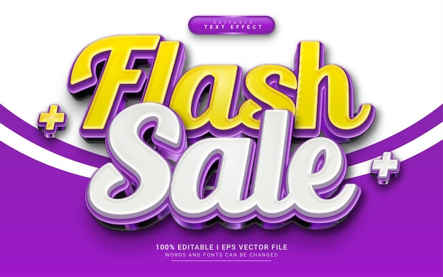 Flash sale 3d style text effect