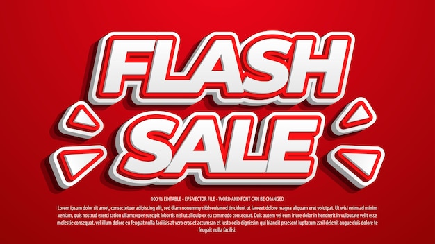 Flash sale 3d style text effect