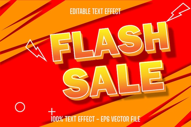 Flash sale 3d text effect modern style