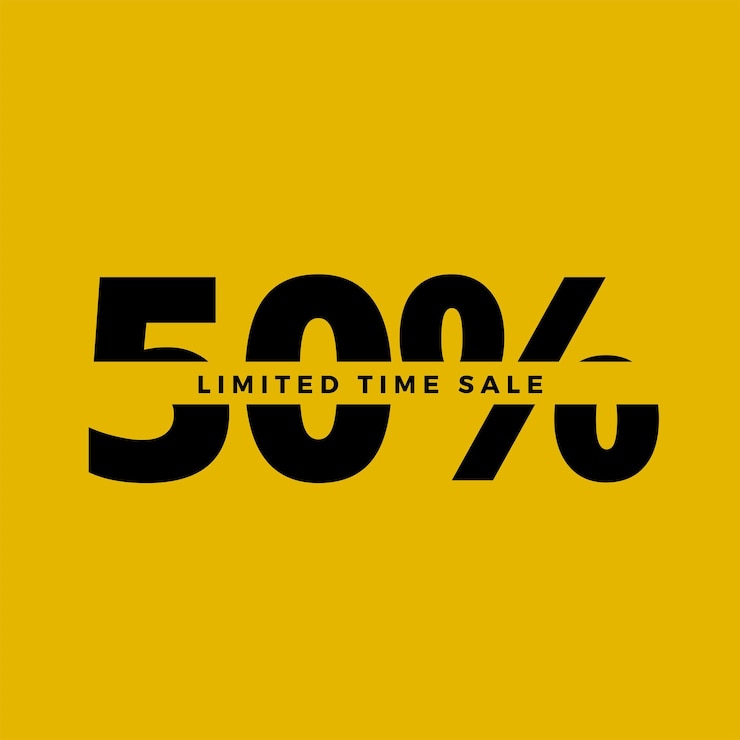 Vector flash sale 50 percent off for a limited time eps