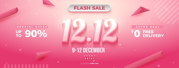 Flash sale background promotion at 12 12 sale