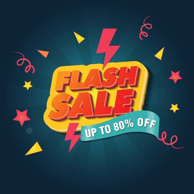 Flash sale banner design template