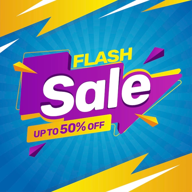 Flash Sale banner design template