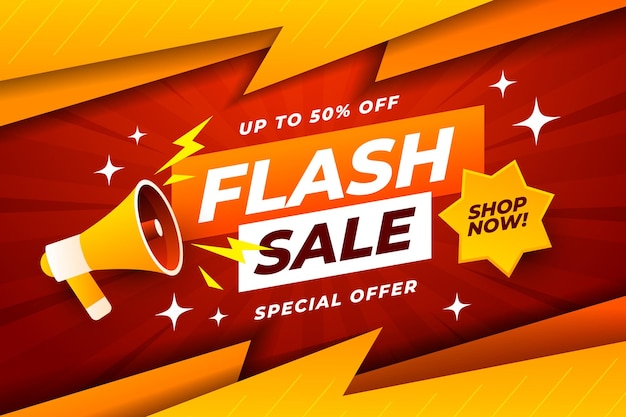 Vector flash sale banner promotion