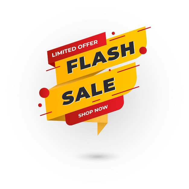 Vector flash sale banner social media post vector