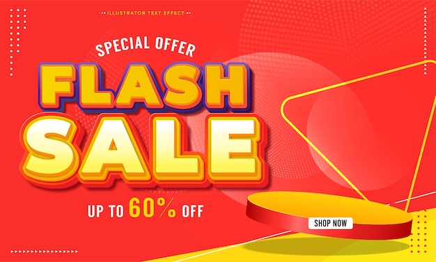 Modello di banner di vendita flash design