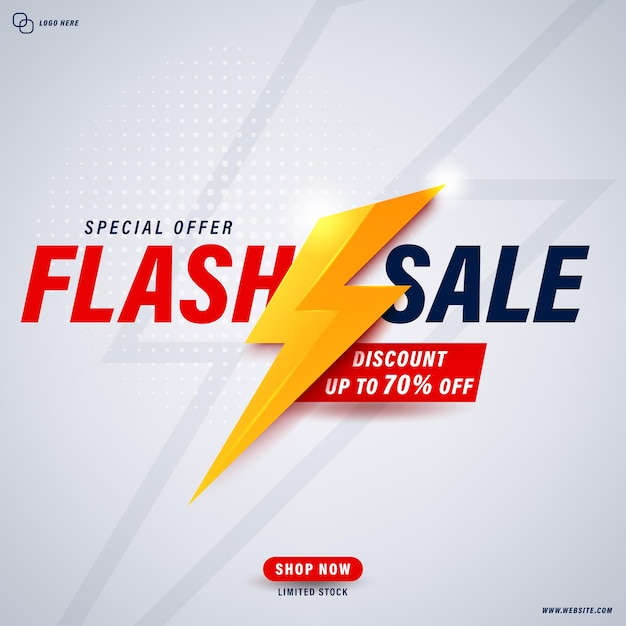 Дизайн шаблона баннера flash sale