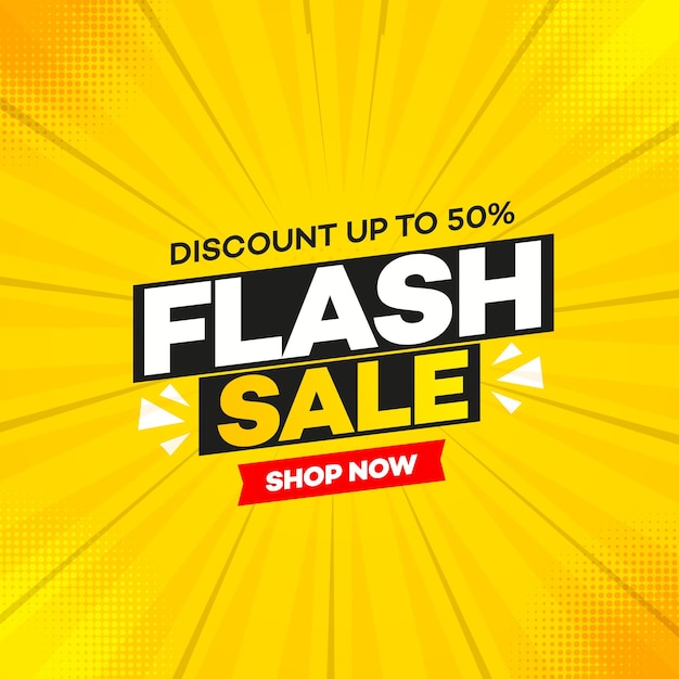 Дизайн шаблона баннера flash sale