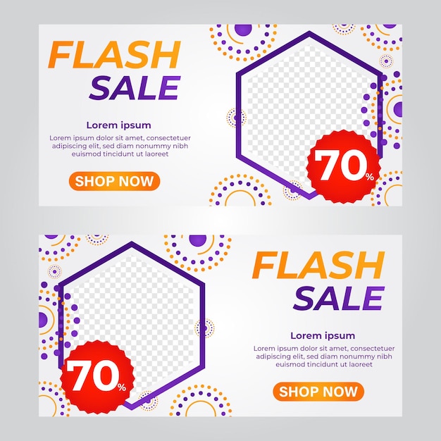 Modello di banner di vendita flash modello di banner di promozione