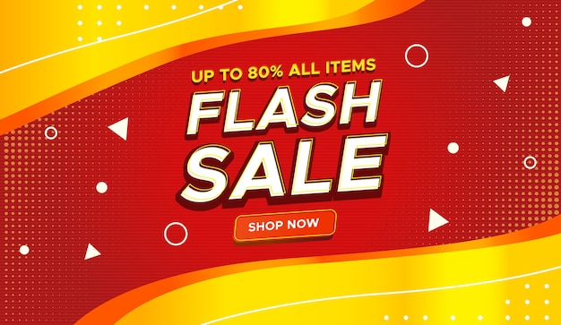 Vector flash sale banner template
