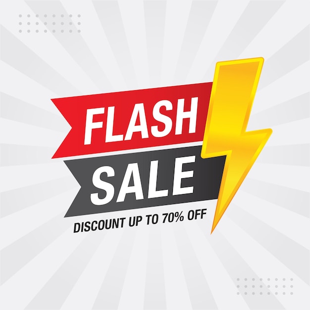 Vector flash sale banner vector sjabloonontwerp