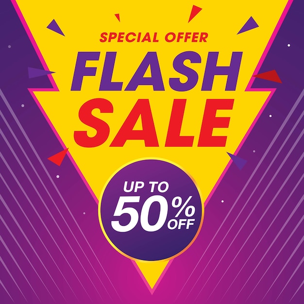 Flash Sale banner vector template design