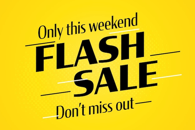 Flash sale banner weekend special offer