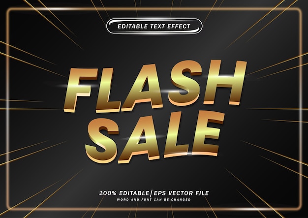 flash sale bewerkbare gouden teksteffecten