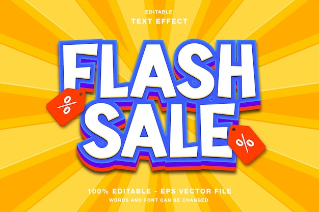 Flash Sale Comic Style Editable Text Effect