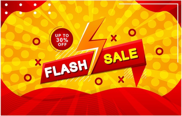 Flash sale design banner for business promotion advertising events flash sale design ads