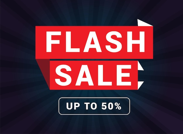 Vector flash sale design voor bedrijven discount banner promotie template tot 50 korting