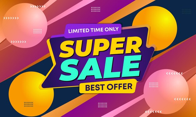 Vector flash sale discount banner super sale posts design mega sale promotion banners special offer post