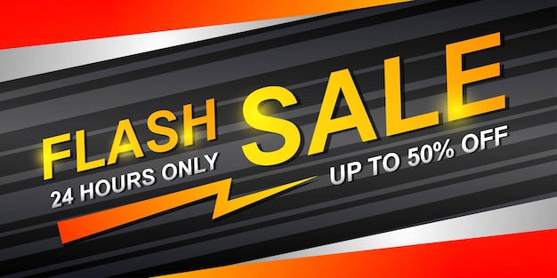 Flash sale discount banner template promotion