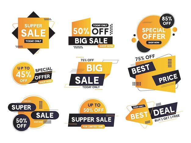 Flash sale discount banner template promotion