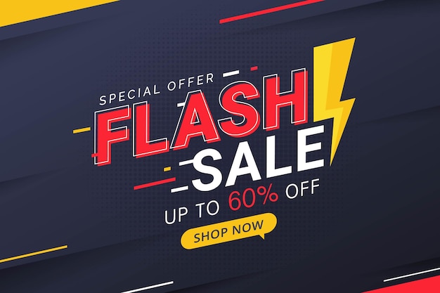 Flash vendita sconto offerta speciale banner prezzo sconto promozione