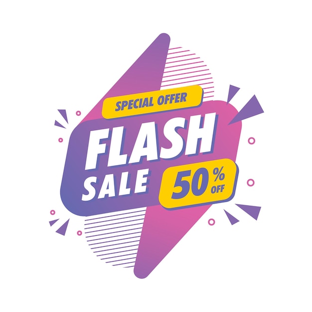 Vettore modello di sconto vendita flash