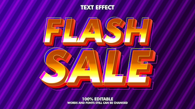 Effetti di testo modificabili in vendita flash