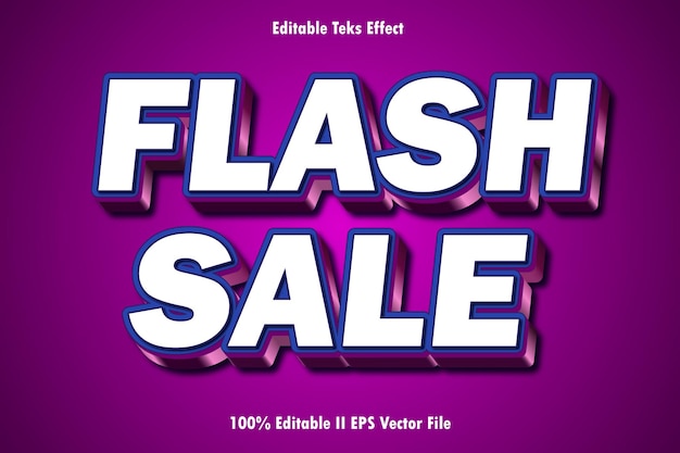 Flash Sale Editable Text Effect 3d Emboss Gradient Style