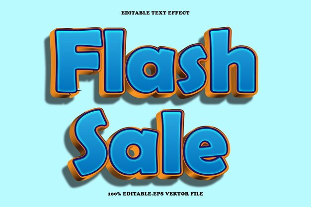 Vector flash sale editable text effect 3d emboss gradient style