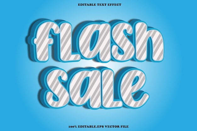 Vector flash sale editable text effect 3d emboss gradient style