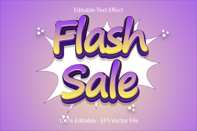 Flash Sale Редактируемый текстовый эффект 3D Embsos Cartoon Stlye Design