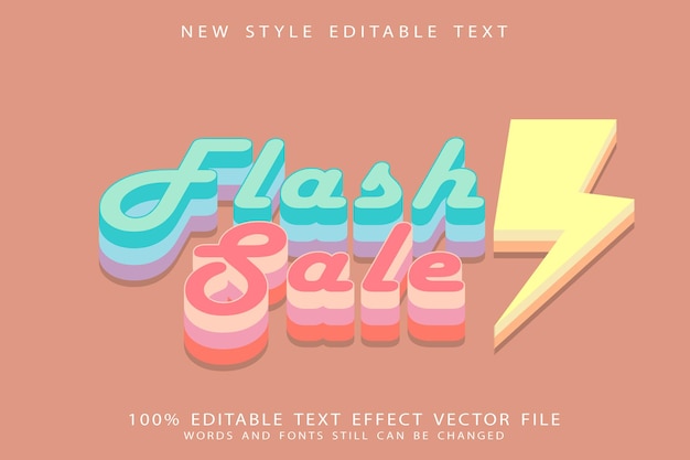 Flash sale editable text effect emboss vintage style