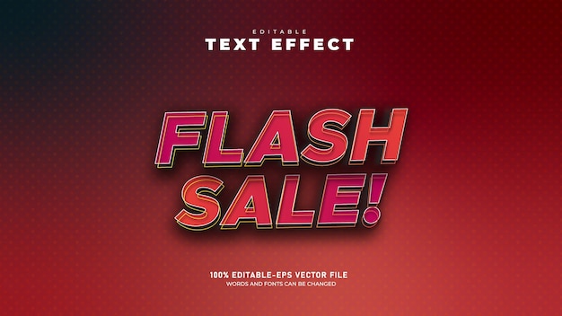 Vector flash sale editable text effect