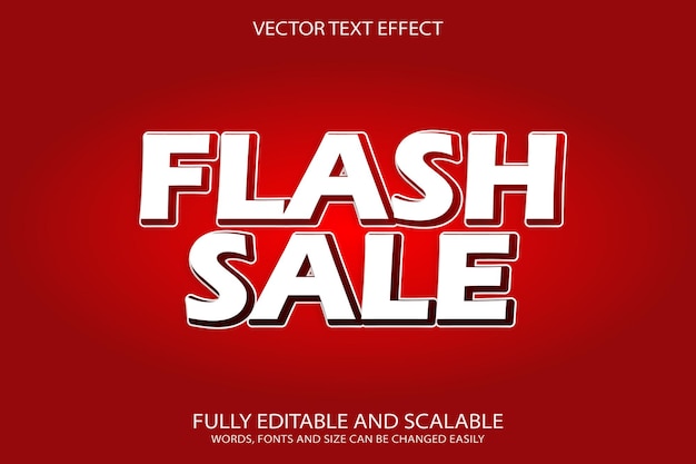 Flash sale editable text effect