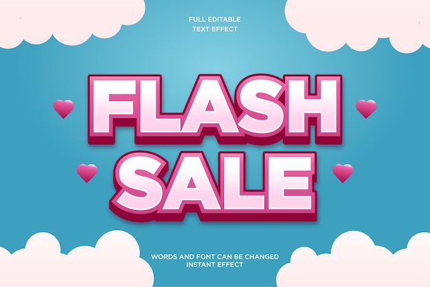 Flash sale editable text effect